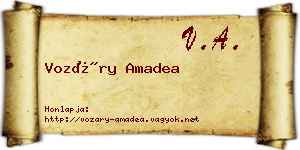 Vozáry Amadea névjegykártya